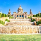 Details of the Grand Fountain of the Seven Seas in front of the MNAC, National Art Museum of Catalonia