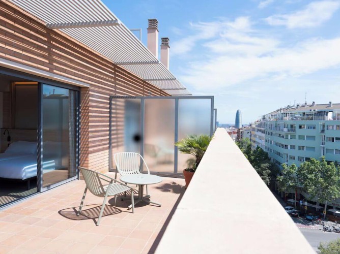 Hotel Sant Pau - Hotel Sant Pau Barcelona room with terrace