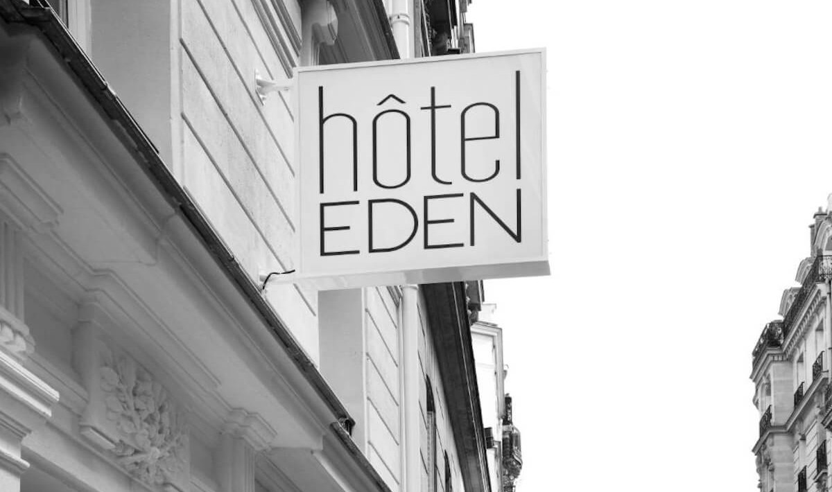 Hotel Eden Paris - Hotel Eden Paris view of the sign