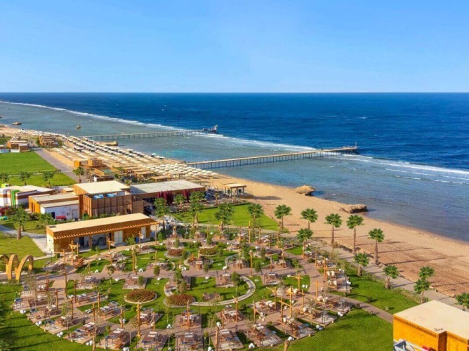 Club Privè by Rixos Sharm El Sheikh - Aerial view from the drone of the gardens and the beach