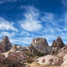 The Uçhisar Castle, the Turkish Matera, located in the Nevşehir province of Central Anatolia, Turkey