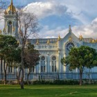 The Bulgarian Church of St. Stephen, also known as the Iron Bulgarian Church, is a Bulgarian Orthodox church in the Balat district of Istanbul. It is famous for being made of prefabricated cast-iron elements in the Neo-Byzantine style