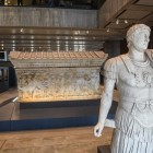 Archaeological artifacts telling the story of the legendary city of Troy are displayed in the dedicated museum in the Çanakkale province, Turkey