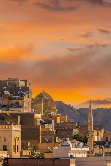 Ancient stone houses in the city of Mardin in Anatolia, in the southeastern part of Turkey