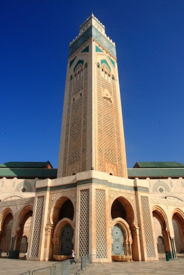 Details of the Hassan II Mosque in Casablanca, Morocco